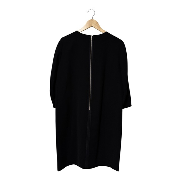 LAFAYETTE 148 | 3/4 Sleeve Sheath Dress with Exposed Zipper in Black, Size 8 - Picture 4 of 10